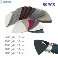 Beautyve  50 tờ chà nhám khô ướt 90mm Giấy nhám tam giác 800 1000 1500 5000 Grit