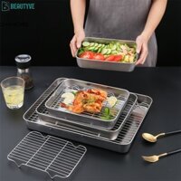 Beautyve  Khay nướng bánh bằng thép không gỉ có giá làm mát cho bánh BBQ nhà bếp