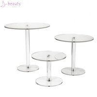 BEAUTYVE~Acrylic Cake Stand, 3 Piece Dessert Table Round Cake Stand for Birthday Party