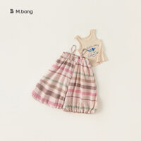 [BeBea] Set yếm ngố Babycity caro kèm áo balo 2 chi tiết cho bé hè 2024 - Mbang