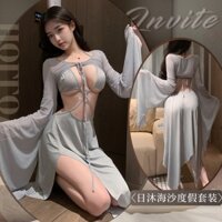 [Bebinca] Bộ áo liền quần hở đáy quần đa dạng Đồ lót gợi cảm Váy ngủ Bộ đồ ngủ gợi cảm 6143