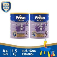 [Bebu123]Combo 2 Lon Friso Gold 5 Tặng Ghế Bông