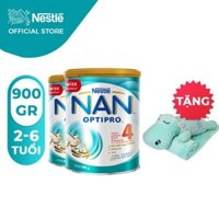 [Bebu123]Combo 2 Lon Sữa Bột Nestle NAN Optipro 4 (900g/hộp)