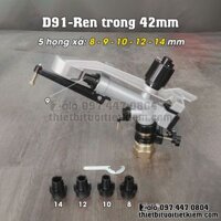 Béc Súng Phun Mưa Cánh Đập Có Chỉnh Góc Phi 42 – D91 – Béc Tưới Cây Bán Kính Lớn Bảo hành 1 năm