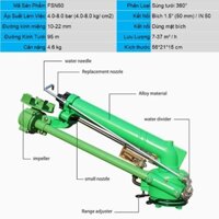 Béc tưới cánh đập xoay 360° FSN-50, Súng phun nước tưới cây 1.5" ren 50, Sprinkler Big Gun