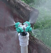 Béc tưới phun sương 4 đầu MT-3088C 32lit / h, Đầu phun sương Kèm phụ kiện, Tưới cây làm mát