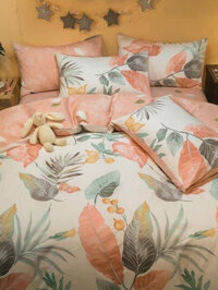 {Bedding accessories} Bộ GA BỌC NỆM TOPPER LOẠI HỌA TIẾT Và Vỏ Gối CHƯA GỒM CHĂN Bảo Vệ Nệm Bông Hà