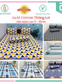 {Bedding accessories} Ga giường, Drap lẻ 100% Cotton Thắng Lợi 1m6 x 2m nệm từ 5-15cm ( không áo gố