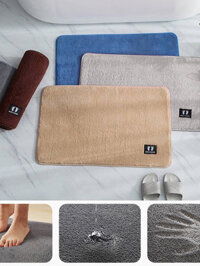 {Bedding accessories} Thảm Chùi Chân Mềm Mại, Thấm Hút Nước Tốt, Chống Trơn Trượt - Thảm Trải Sàn n