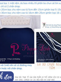 {Bedding accessories} [Xanh đen] Bộ 4 món Drap Ga trải giường bo chun vải thun lạnh sợi silk màu tr