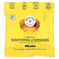 Beekeeper’s Naturals Propolis Soothing Lozenges Honey 6 Lozenges 0.74 oz (21 g)