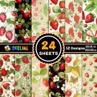 Beeline 24 Tờ 30cm Trái Cây Trang Trí Giấy Sổ Lưu Niệm Handmade Origami Dâu Giấy