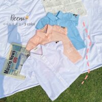 Beemo - Gá 62K - Sỉ Ri 18 - Áo Sơ Mi Bé Trai Tay Thêu Sticker Cực Bảnh Bộ Hè Mát Cho Bé Trai