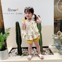 BEEMO - Gía 98k - Sỉ Ri 12 - Bộ Hè Mát Mẻ Với Set Áo Sát Nách Bé Gái Cực Yêu