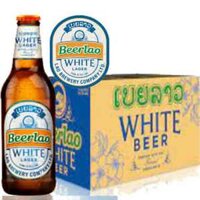 Beerlao white Lào 5%vol chai 330ml nguyên thùng 24 chai