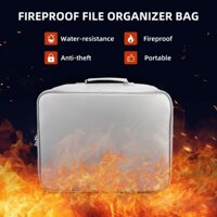 BeeTreeStore Fireproof Waterproof Document Bag Safety Organizer Zipper Money Pouch Multi-Layer Card Case Travel File Bag Papers Storage Box 0Z9p
