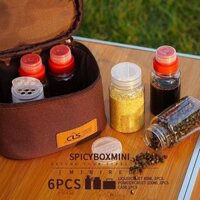 BeeTreeStore Outdoor Seasoning Bottle Set Simple and Portable Seasoning Jar Barbecue Tools Camping Seasoning Bottle Kitchen Spice Box hasp