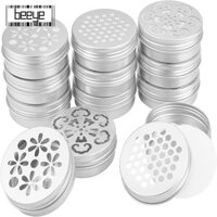 Beeye 12 Chiếc Nhôm Thiếc, Hộp Đựng Bình Bạc 2 Ounce / 60ml, Hộp Bảo Quản Rỗng Hộp Bảo Quản Cho Nến Làm Mát Không Khí