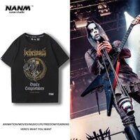 Behemoth Satanist Phiên Bản Thái Lan Dây Kim Loại Đen Áo Thun Tay Ngắn Bé Trai Satan Hợp Thời Trang In Nửa Tay 2.8