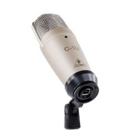 Behringer C-1U - Micro Thu Âm Condenser, Màng Thu Lớn, Kết Nối USB 2.0, Siêu Chống Nhiễu, Hướng Thu Cardioid