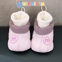 Beibeiyin Giày và tất lông cừu có đệm mềm dành cho trẻ sơ sinh
