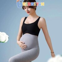 Beibeiyin Quần Legging cotton Dài Chín Tấc Dáng Ôm Cỡ Lớn Thời Trang Xuân Thu Cho Mẹ Bầu