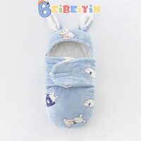 BEIBEIYIN Túi Ngủ Chất Liệu Nỉ Dày Dặn Họa Tiết Hoạt Hình Thời Trang Thu Đông Cho Bé