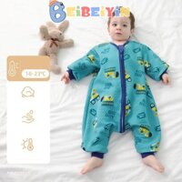 Beibeiyin Túi Ngủ cotton Chần Bông Thu Đông Phong Cách Hàn Quốc Mới Chống Đá Chân Cho Bé