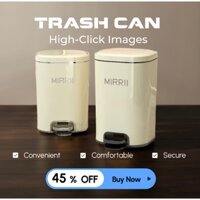 Beiduoyang Bàn đạp chân Thùng rác ép có nắp Thùng rác chống nước cho phòng tắm nhà bếp