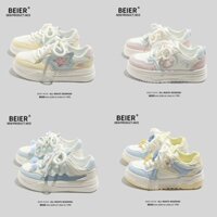 Beier Đế Mềm Không Mệt Mỏi Sinh Viên Giày Trắng Nữ 2025 Dễ Thương Tất Cả Trận Đấu Giày Thường Ngày #XZ0324#