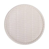 Beige - Round Plate 18cm - Dĩa tròn đan tre 18cm màu be (Bamboo collection)