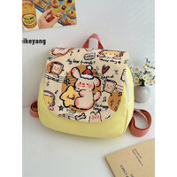 Beikeyang Ba Lô Phong Cách Hàn Quốc Nữ Sinh Hoạt Hình Chó Con Dễ Thương Canvas Dung Tích Lớn Schoolbag