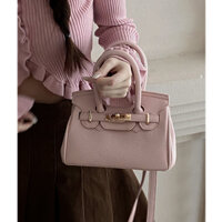 Beikeyang Phiên bản Hàn Quốc của túi Birkin màu hồng hoa anh đào cảm giác cao cấp thích hợp tất cả các túi đi lại di động