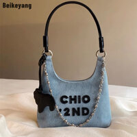 Beikeyang Phong Cách Hàn Quốc Denim Girl Túi Xách Nữ Đi Lại Denim Đeo Vai Thường Ngày Túi