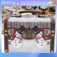 Beking Hộp kho báu Giáng sinh Hộp rương cổ điển Công suất lớn Máy trang trí Máy tay cầm di động cho đồ trang sức Ginkets