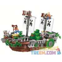 Bela 11139 Lari 11139 non Lego THUYỀN VƯỢT BIỂN bộ đồ chơi xếp lắp ráp ghép mô hình Minecraft MY WORLD Game Xây Dựng 630 khối