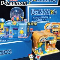 🔥Beledi Doremon Làm Bánh Dorayaki Shop Đạo Cụ Cửa Hàng Hướng Phố Khối Xây Dựng Lắp Ráp Bé Trai Và Bé