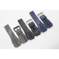 Bell&Ross Dây Đồng Hồ, Dây Đồng Hồ Da Cá Sấu Thật Vân Gai , Size 24mm/24mm Bảo Hành 6 Tháng Tặng Khóa + Chốt + Tool Tháo