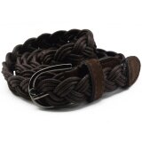 Belt Braided Peoples Genuine Leather Casual Belt Different Colors Coffee - intl