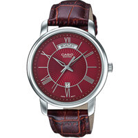BEM-152L-4AVDF | Đồng Hồ Casio Beside | Nam | Dây Da | Mặt Số La Mã | WR50M