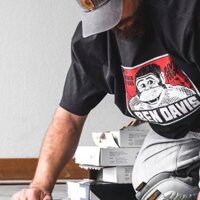 Ben Davis logoTee Big Ngực In Đau Khổ Nam Nữ Công Sở Áo Thun Cotton Nguyên Chất Tay Ngắn Top Phiên Bản Mỹ