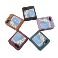 Bên Ngoài Thiết Kế Indert Gói Thẻ Da Mềm Cho Samsung Z Flip 3 4 5 Ốp Lưng Sang Trọng Chống Sốc Cho Samsung Galaxy Z Flip 5 4 3 Z3 Z4 Z5 Flip5 Flip4 Flip3 Slim Cover