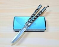 Benchmade Model 42 Weehawk Satin Balisong Knife (SV-SV)