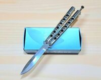 Benchmade TheONE Model 42 Weehawk Mirror Polish Balisong Knife (SV-SV)