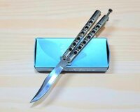 Benchmade TheONE Model 43 Bowie Mirror Polish Balisong Knife (SV-SV)