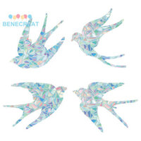 Benecreat 1 Bộ 16 Tờ 4 Kiểu Nuốt Cửa Sổ Clings Chống Va Chạm Decal Kính Tĩnh Chống Dính Vinyl Phim Trang Trí Nhà Cửa Cho Chim Tấn Công Kính Cảnh Báo Dán Dừng Chim