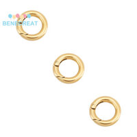 Benecreat 1 Bộ 3 Mạ Ion (IP) Thép không gỉ 304 Cổng Lò Xo Nhẫn Tròn Mạ Vàng 12x2.3mm