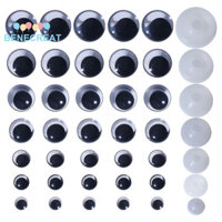 Benecreat 1 Bộ 56 Bộ 7 Kiểu Búp Bê Nhựa Thủ Công Mắt An Toàn Có Miếng Đệm Cho Đồ Chơi Phụ Kiện DIY Đen 1.75 ~ 2.65x1.2 ~ 3cm 8 Bộ / Phong Cách