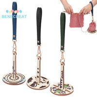 Benecreat 1 Bộ Giá Đỡ Sợi Gỗ Di Động Có Dây Đeo Cổ Tay Da PU Móc Khóa & Nhẫn Cổng Lò Xo Hợp Kim Màu Hỗn Hợp 20 ~ 192x5.5 ~ 12mm Lỗ: 20x6.5mm.
