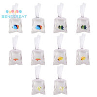 Benecreat 1 Hộp 10 Cái 5 Phong Cách Cá Biển Quyến Rũ Phong Cách Đại Dương Nhựa Động Vật Trong Suốt Nhựa Túi Nước Mặt Dây Mini Rạn San Hô Cá Để Làm Đồ Trang Sức Vòng Tay Bông Tai Quyến Rũ